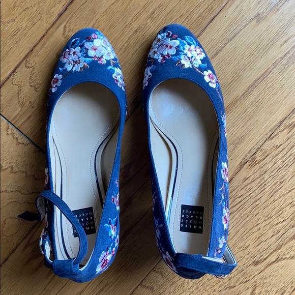 Navy floral White House black market heels - Picture 1 of 6